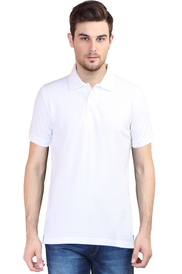 Male Polo Half Sleeve White