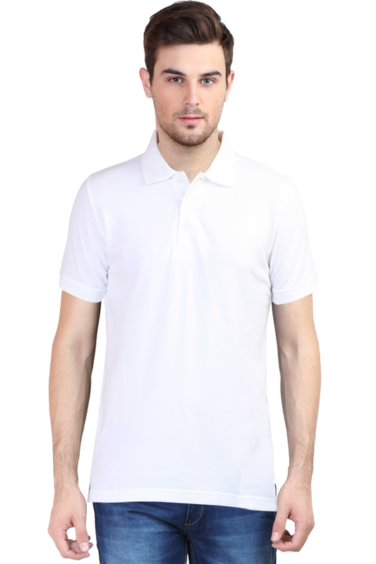 Male Polo Half Sleeve White